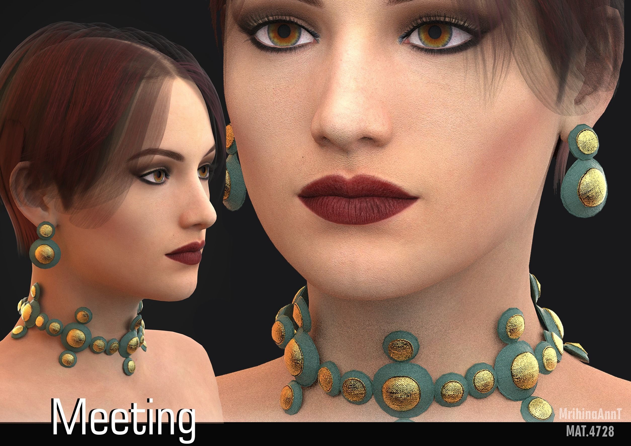 Meeting dress 3D model_9