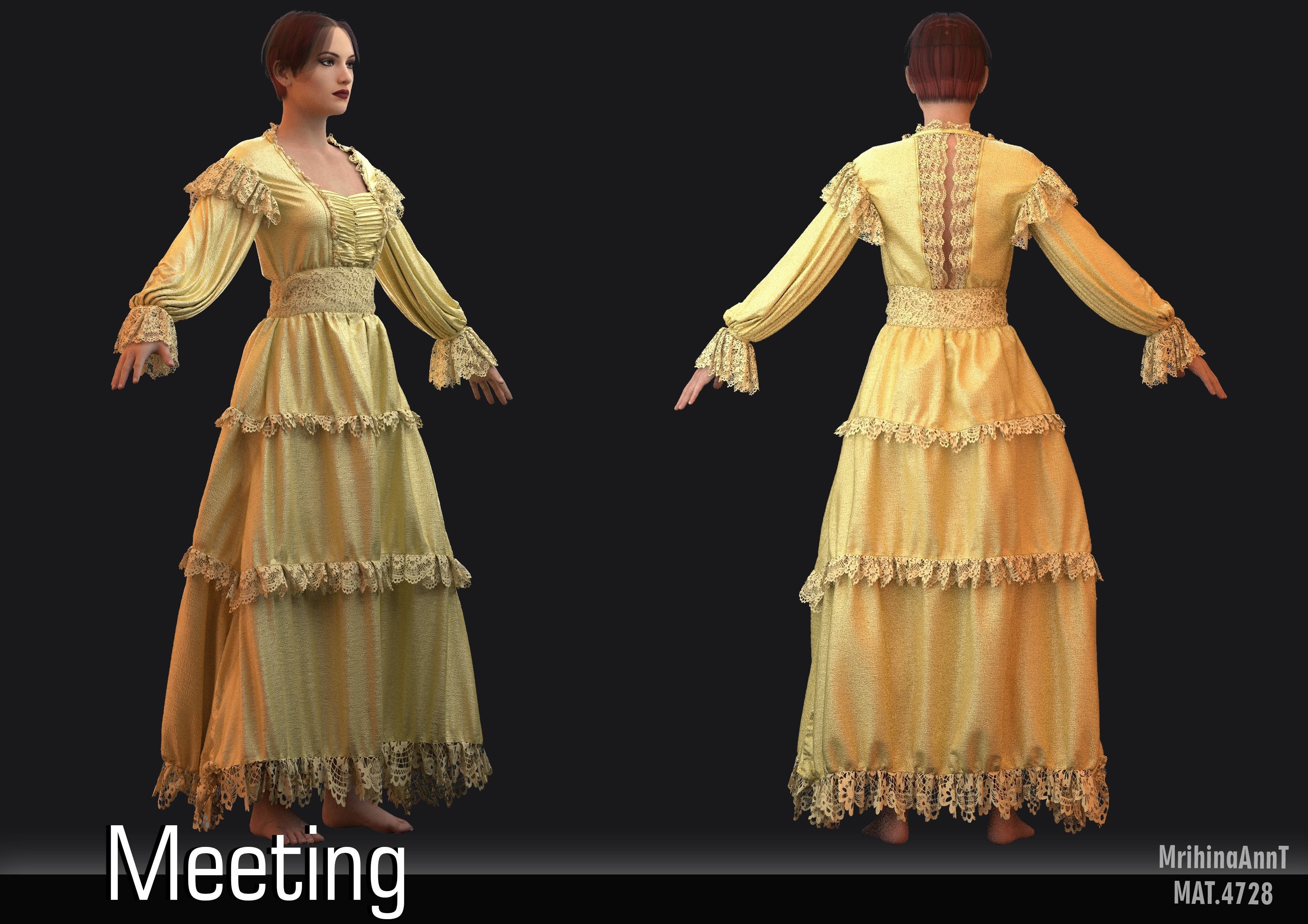 Meeting dress 3D model_5