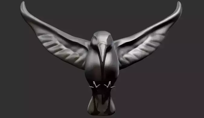 pretty bird with open wings for printing