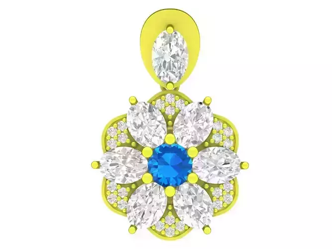 luxury diamond flower women pendant 4739