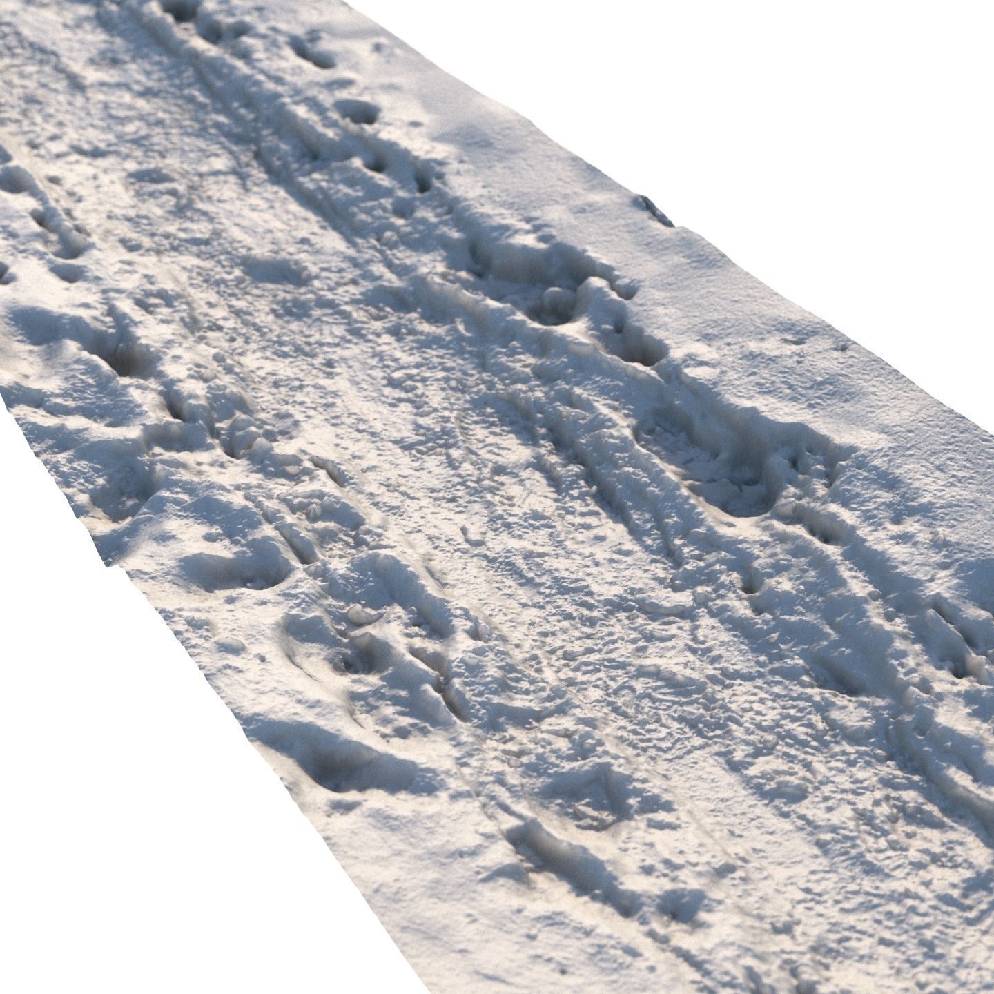 Winter hiking trail material 05 - 8 meters 3D model_2