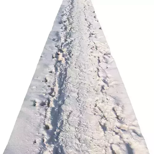 Winter hiking trail material 05 - 8 meters 3D model