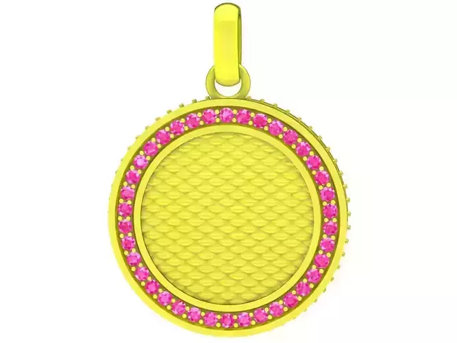 Diamond Texture Dragon Leather Women Pendant 3D Model A4745