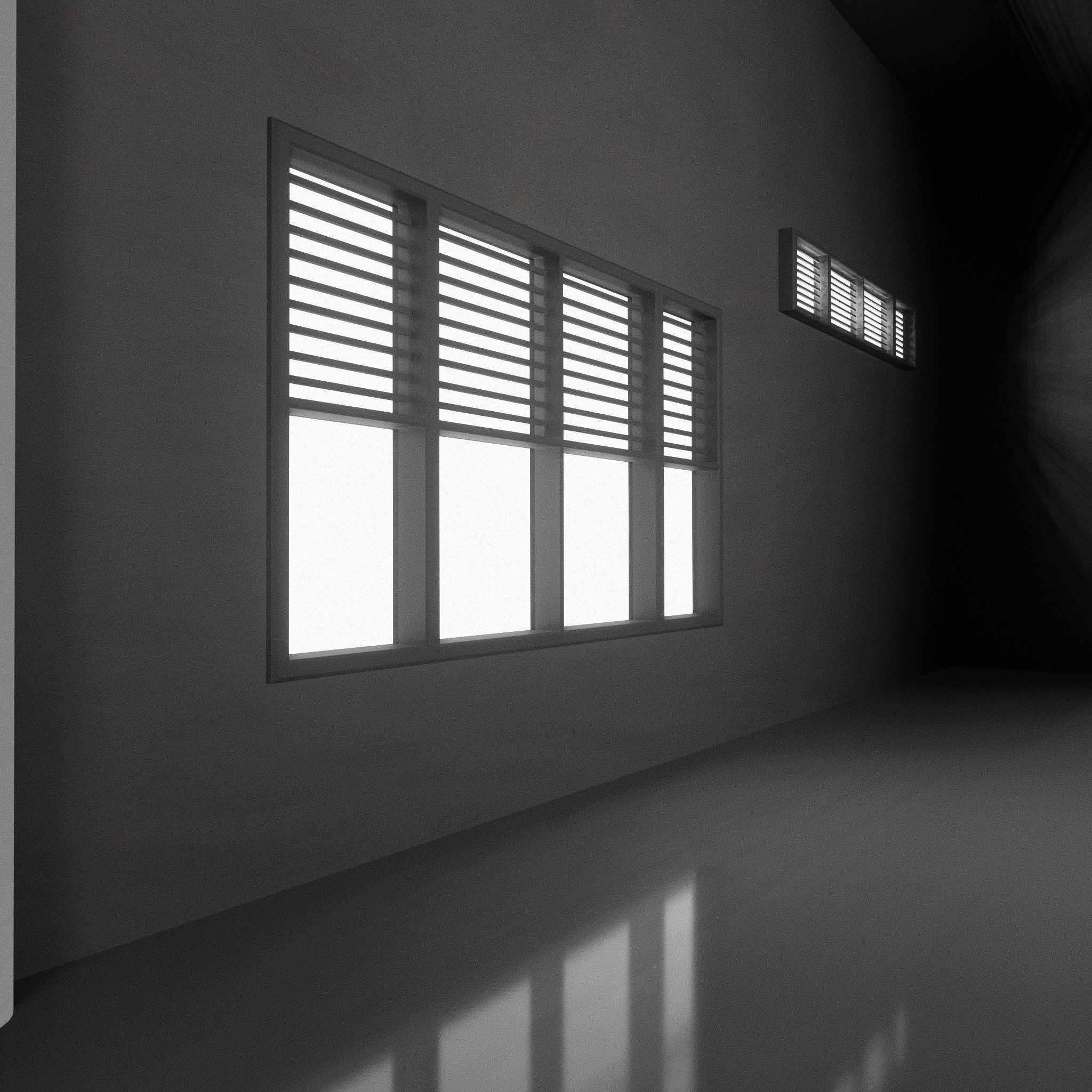 GARAGE 2 car studio interior Warehouse Low-poly 3D model_3