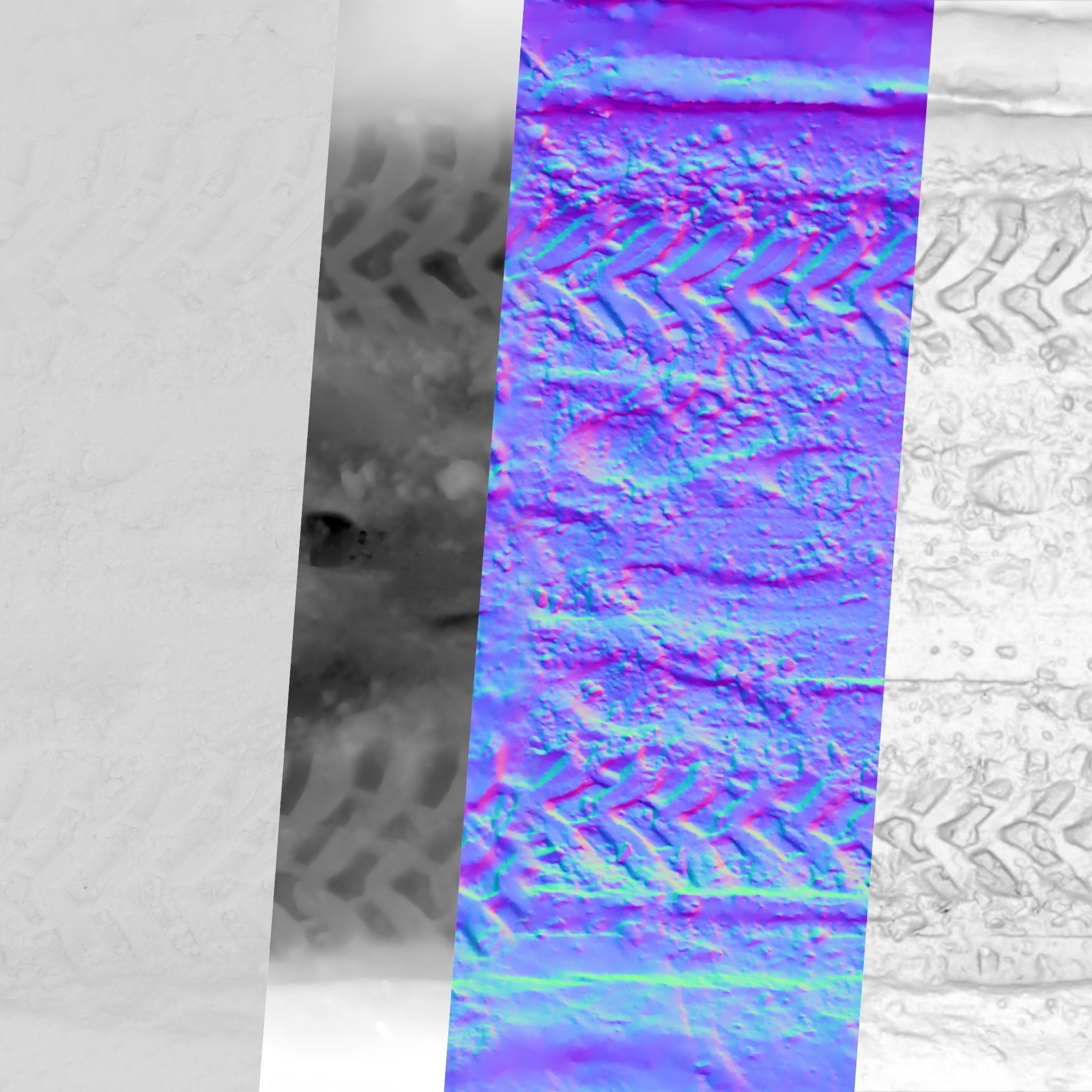 Winter ATV road 05 - 12 meters 3D model_9