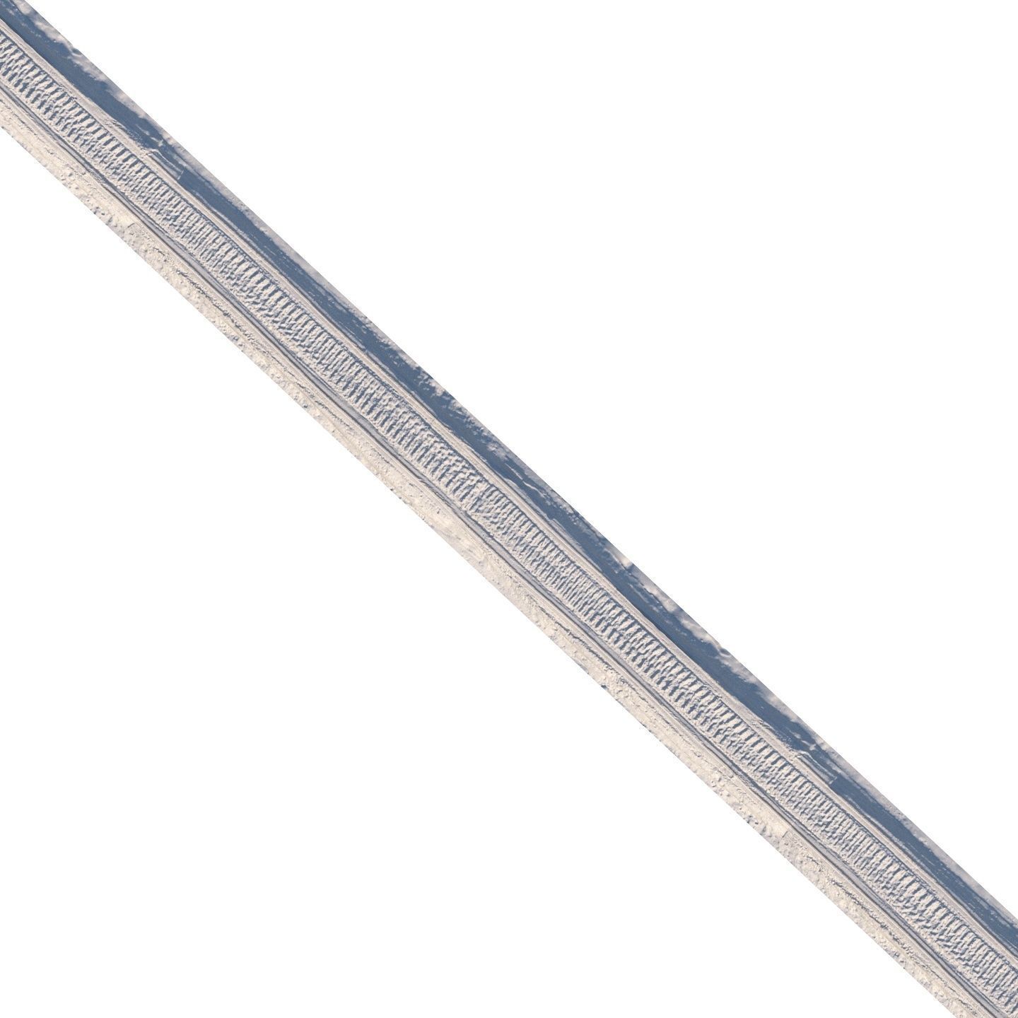 Winter snowmobile road 02 - 8 meters 3D model_6