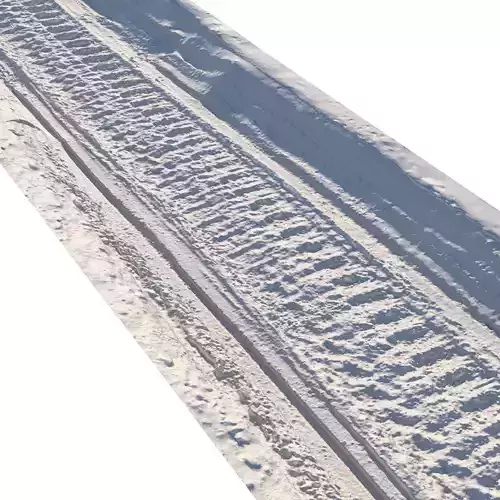 Winter snowmobile road 02 - 8 meters 3D model