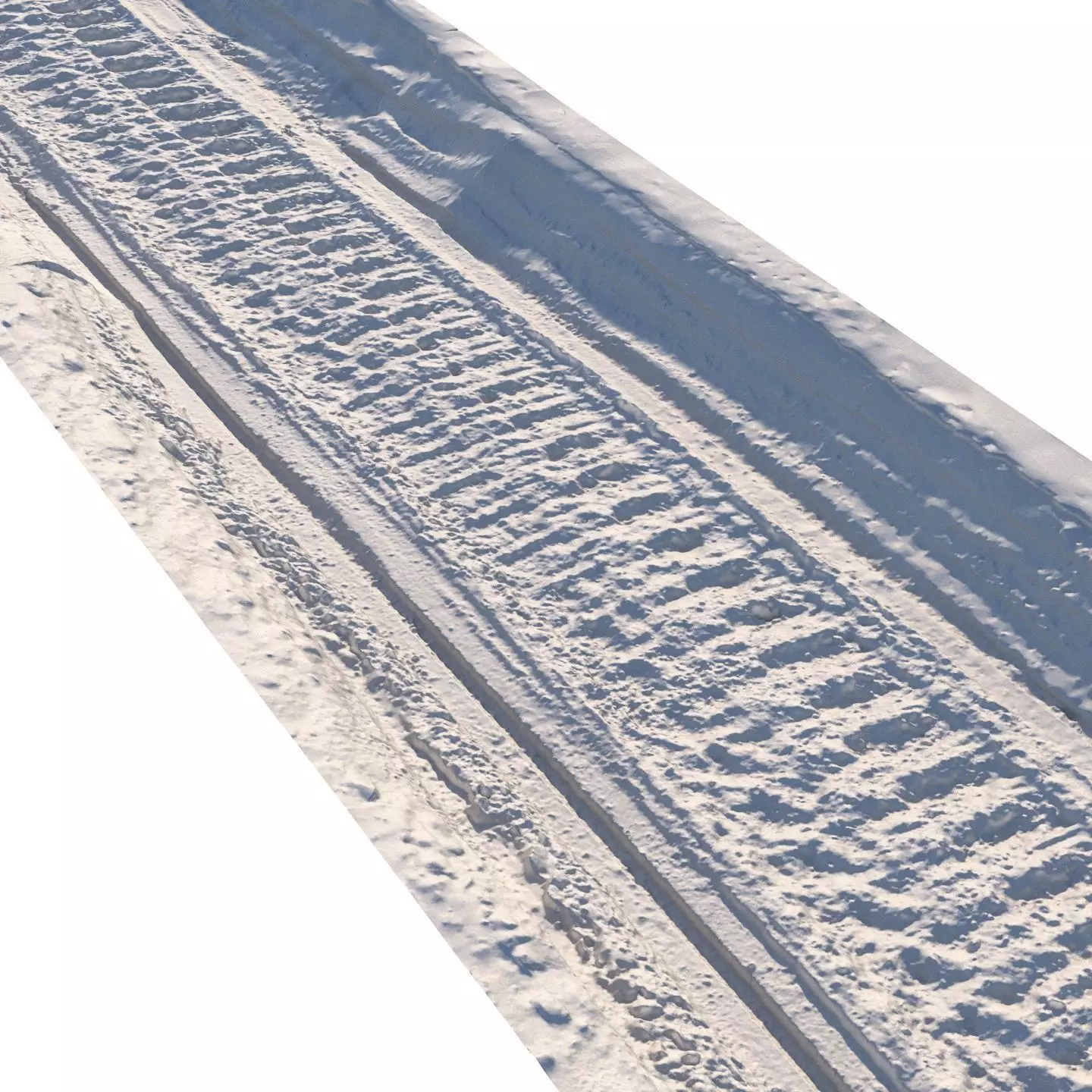 Winter snowmobile road 02 - 8 meters 3D model_0