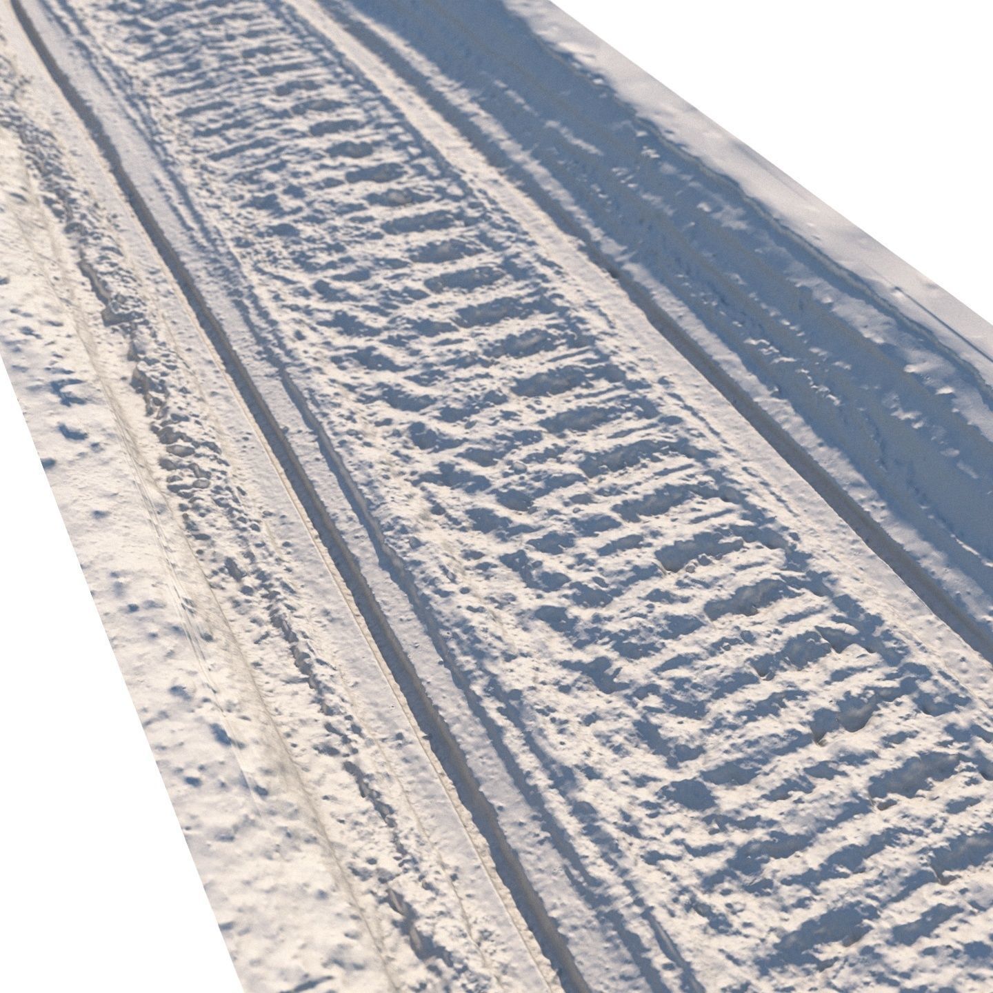 Winter snowmobile road 02 - 8 meters 3D model_5