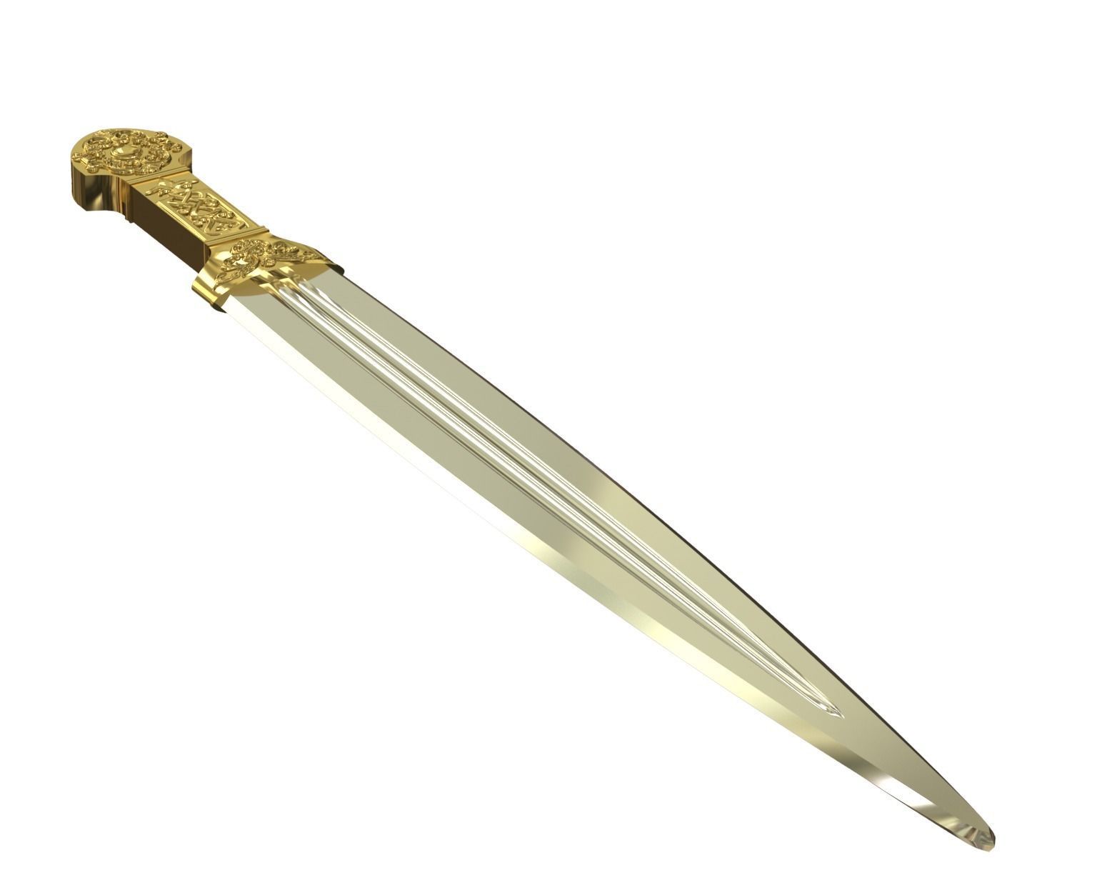 Ancient Ornate Sword for 3D Print 3D model 3D printable | CGTrader