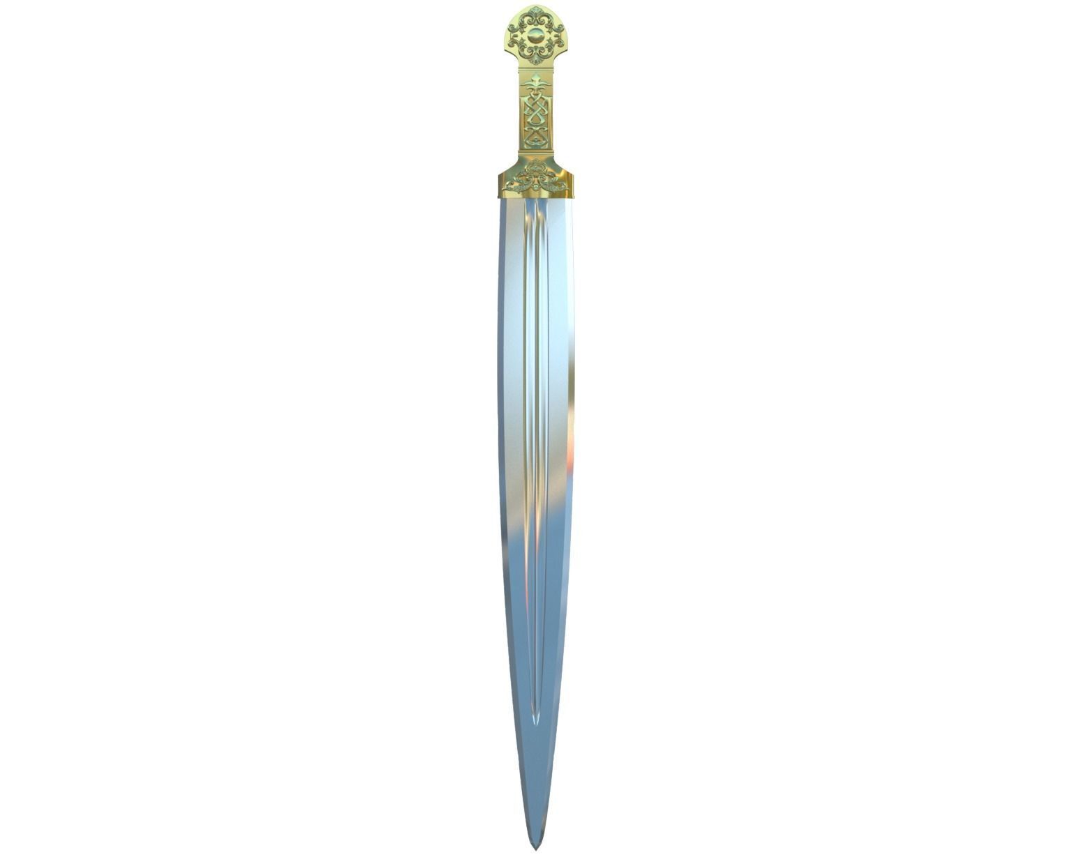 Ancient Ornate Sword for 3D Print 3D model 3D printable | CGTrader