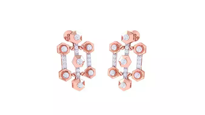 Women Long Earring 3dm STL OBJ FBX Renders Details