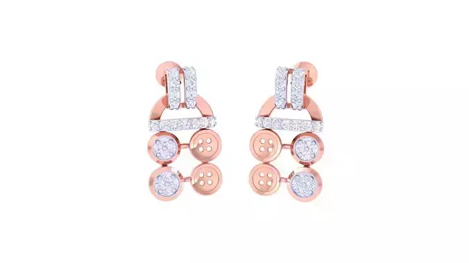 Women Long Earring 3dm STL OBJ FBX Renders Details