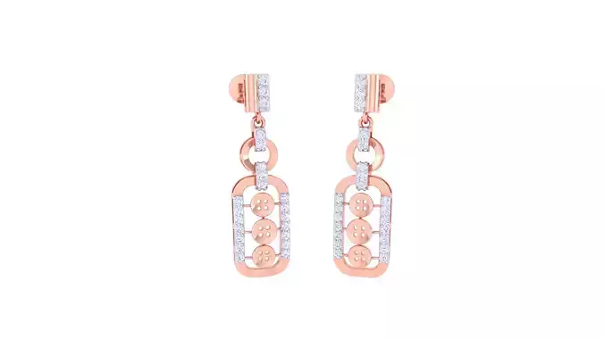Women Long Earring 3dm STL OBJ FBX Renders Details