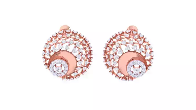 Women Stud Earring 3dm STL OBJ FBX Renders Details