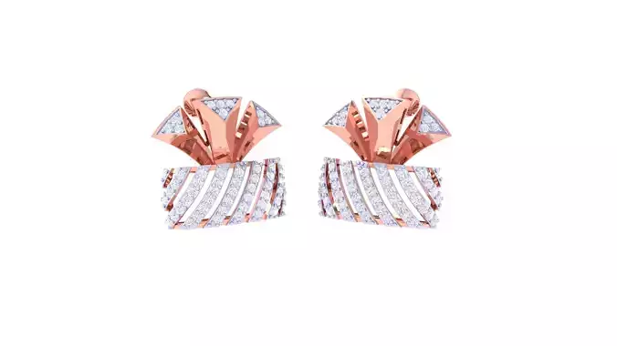 Women Stud Earring 3dm STL OBJ FBX Renders Details
