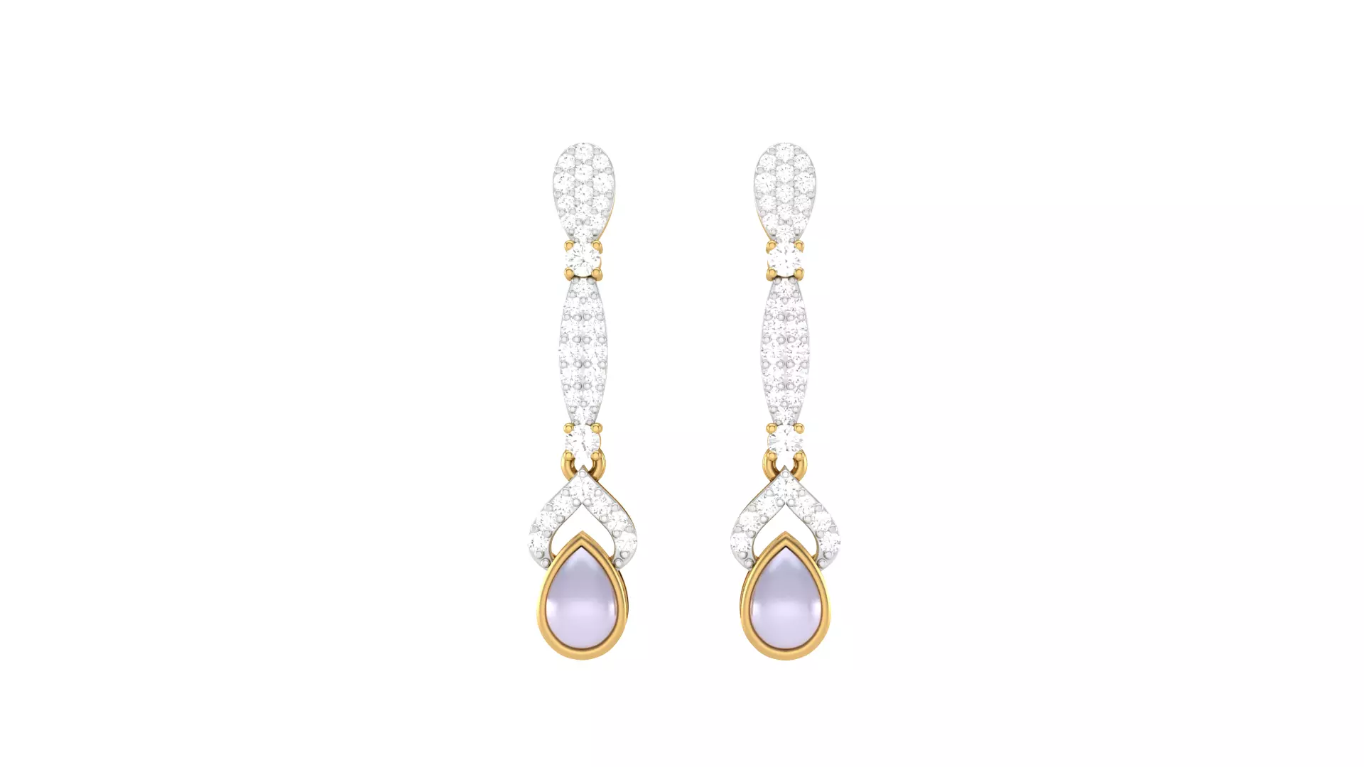 Women Long Earring 3dm STL OBJ FBX Renders Details 3D print model_0