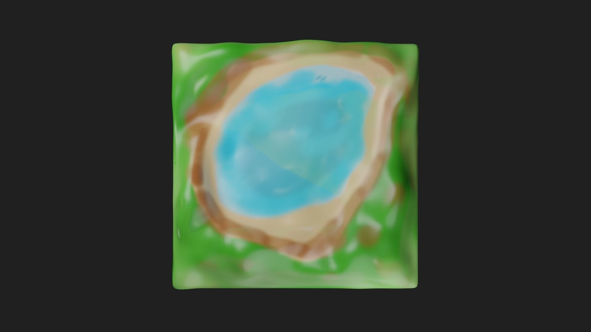 LAKE 3D Model square with Texture_4