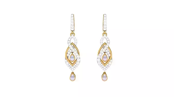 Women Long Earring 3dm STL OBJ FBX Renders Details