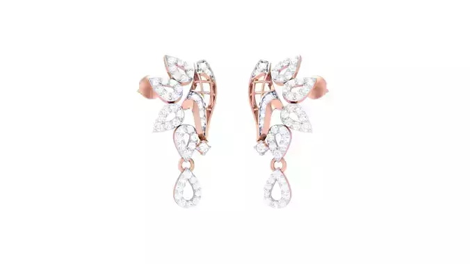Women Long Earring 3dm STL OBJ FBX Renders Details