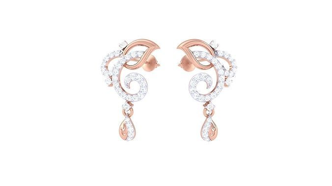 Women Long Earring 3dm STL OBJ FBX Renders Details 3D print model