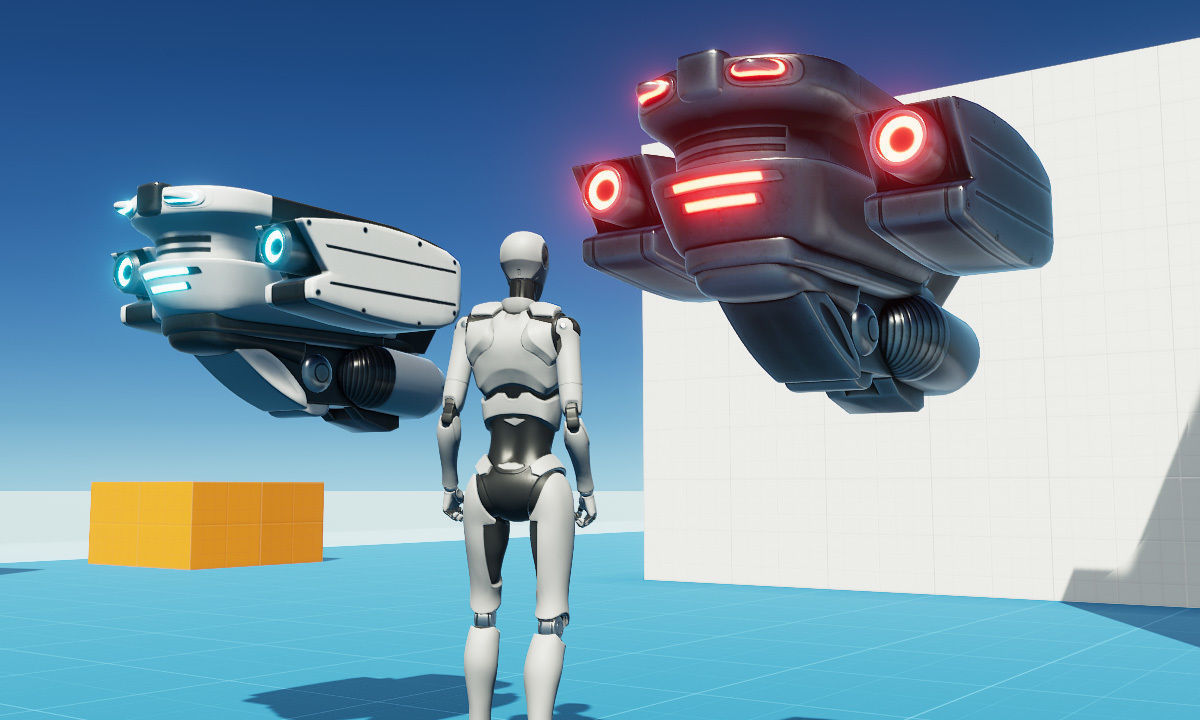 Sci Fi Combat Recon Drone Low-poly 3D model_5