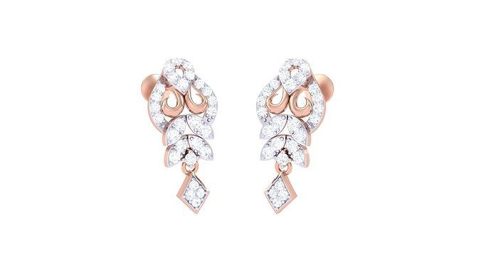 Women Long Earring 3dm STL OBJ FBX Renders Details 3D print model