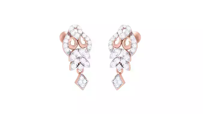 Women Long Earring 3dm STL OBJ FBX Renders Details