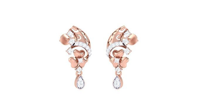 Women Long Earring 3dm STL OBJ FBX Renders Details 3D print model