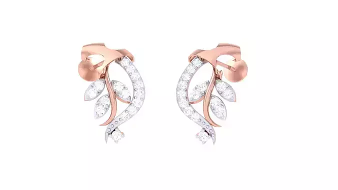 Women Long Earring 3dm STL OBJ FBX Renders Details