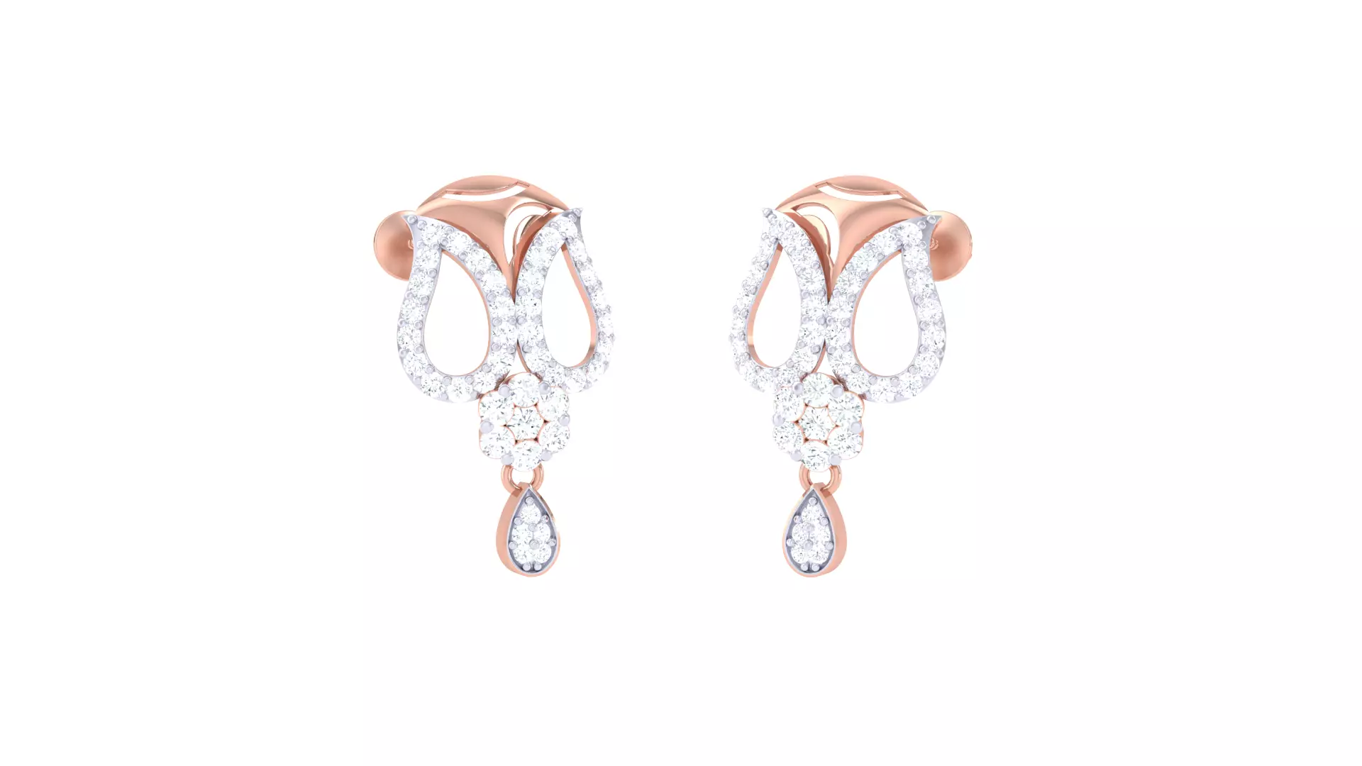 Women Long Earring 3dm STL OBJ FBX Renders Details 3D print model_0