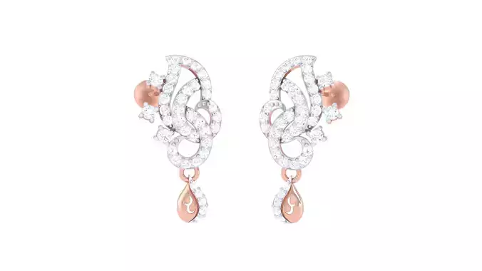 Women Long Earring 3dm STL OBJ FBX Renders Details