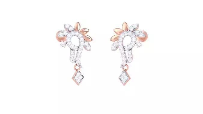 Women Long Earring 3dm STL OBJ FBX Renders Details 3D print model Women Long Earring 3dm STL OBJ FBX Renders Details 3D print model