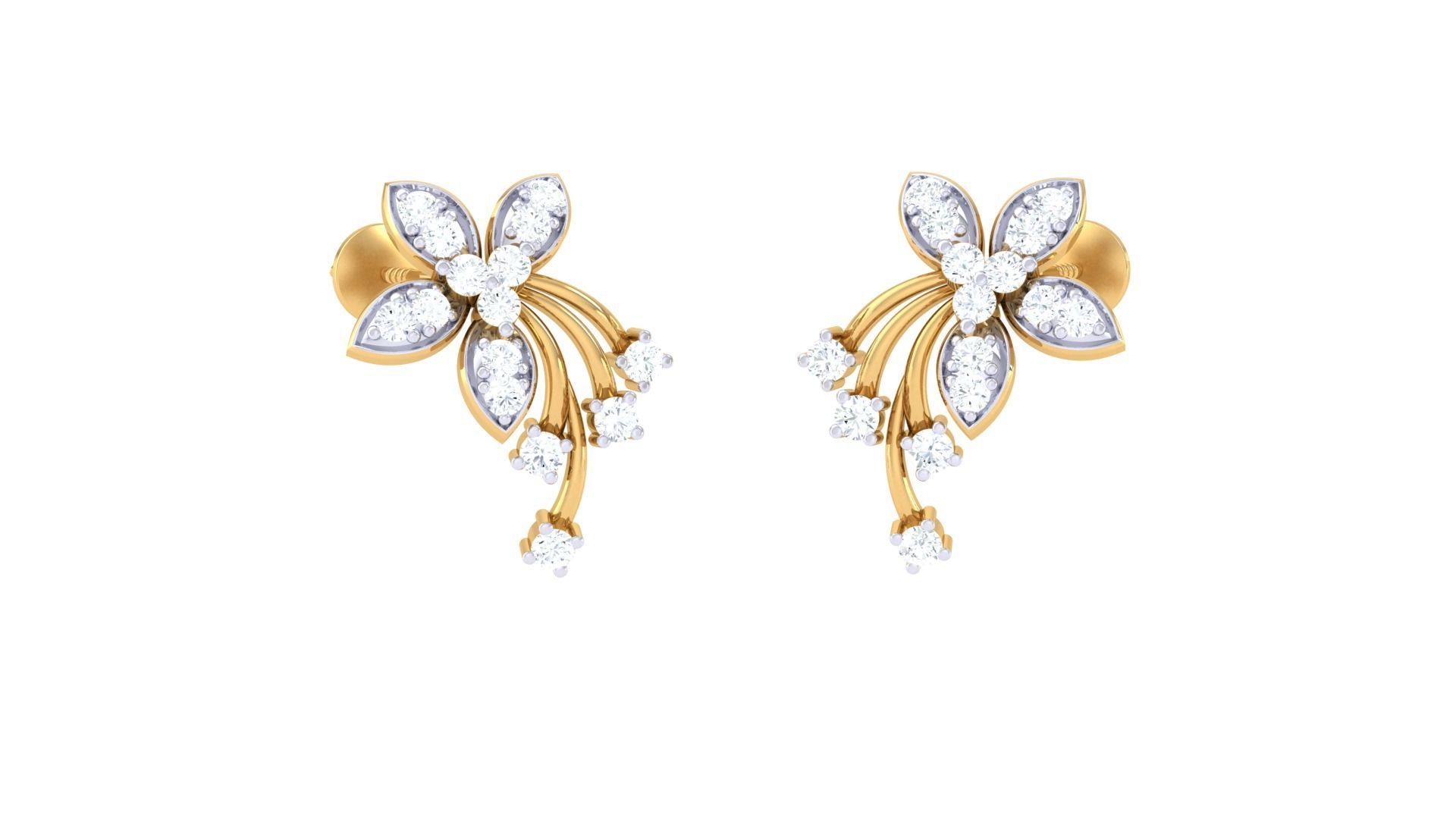 Women Long Earring 3dm STL OBJ FBX Renders Details 3D print model_2