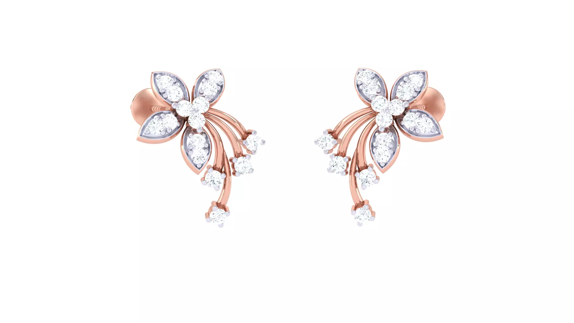 Women Long Earring 3dm STL OBJ FBX Renders Details 3D print model_0