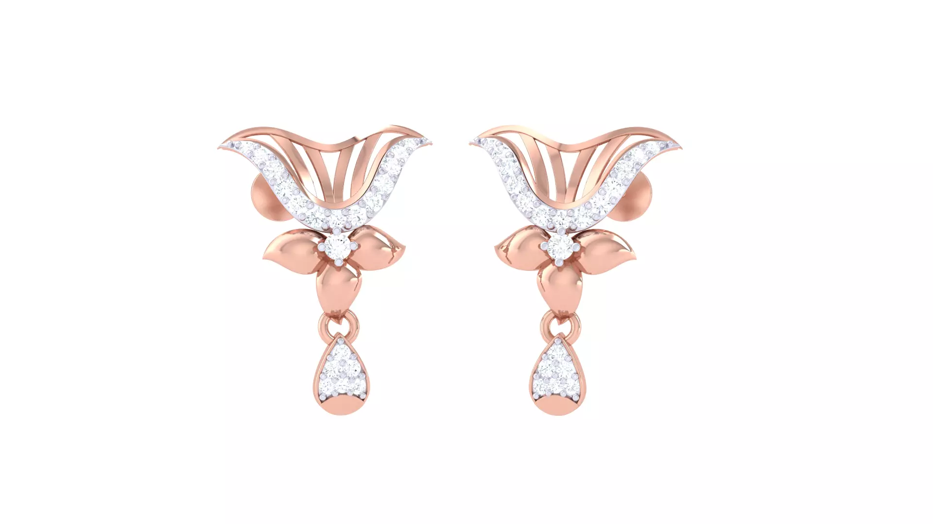 Women Long Earring 3dm STL OBJ FBX Renders Details 3D print model_0