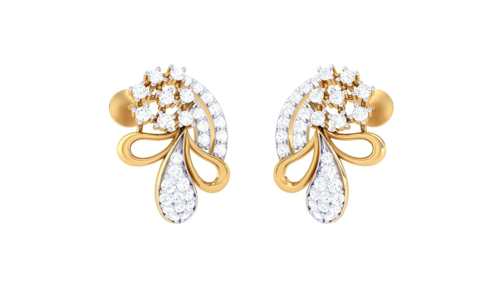 Women Long Earring 3dm STL OBJ FBX Renders Details 3D print model_2