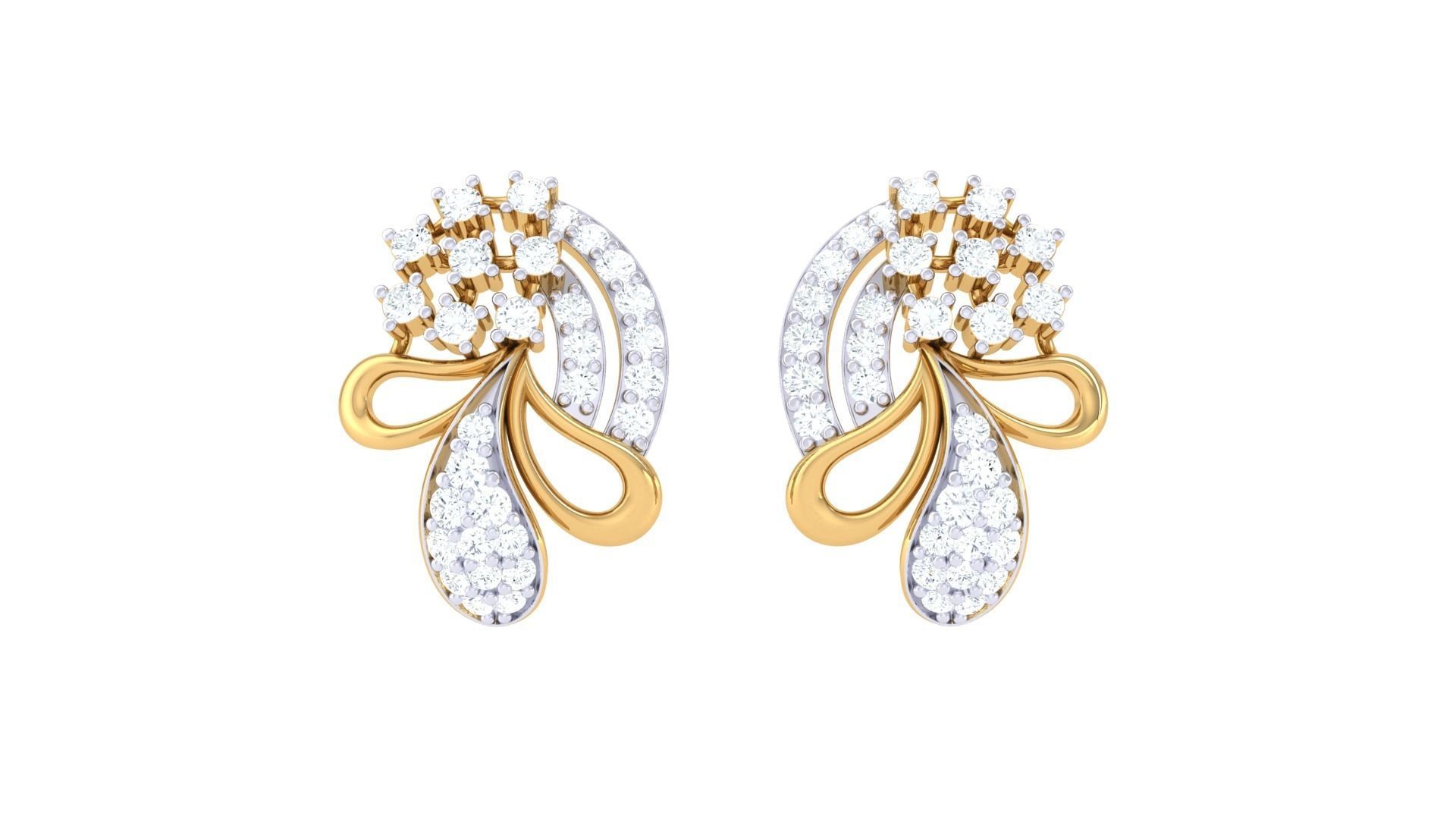 Women Long Earring 3dm STL OBJ FBX Renders Details 3D print model_3