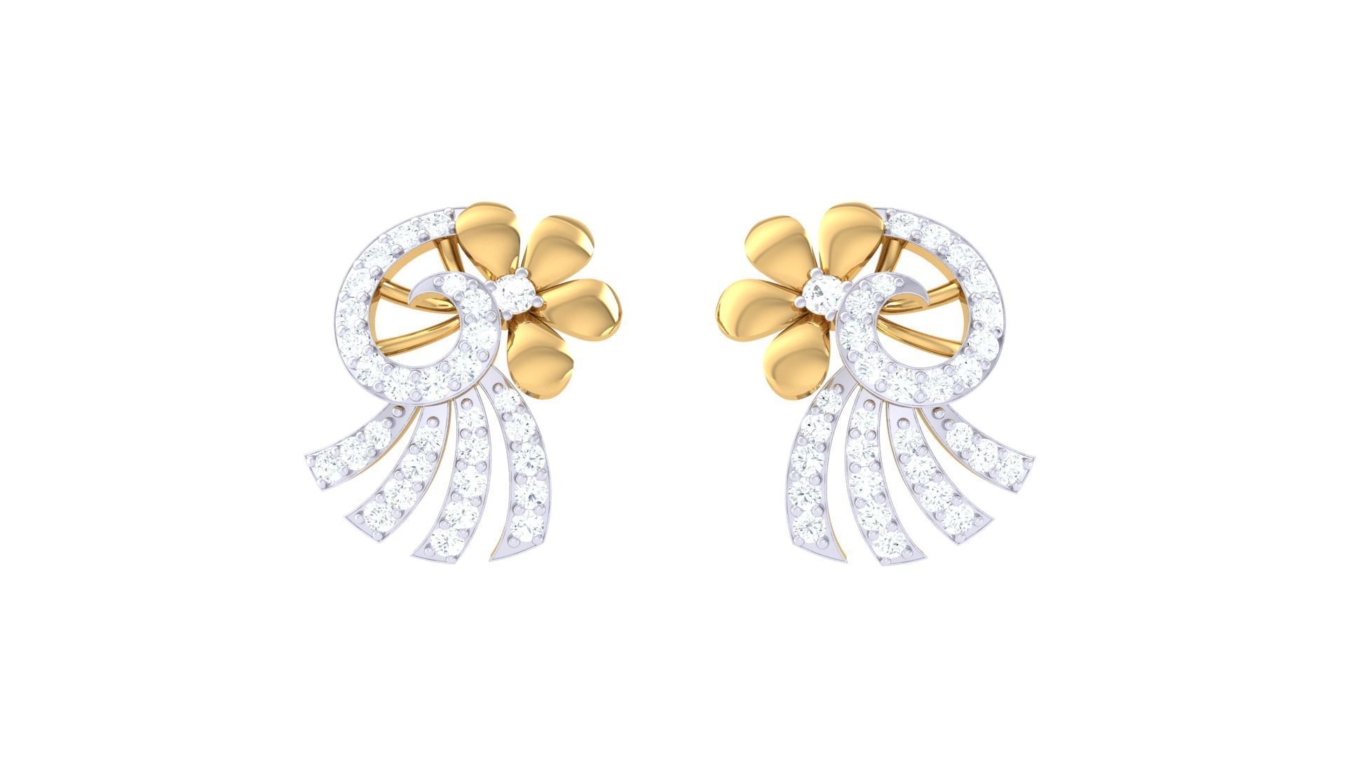 Women Long Earring 3dm STL OBJ FBX Renders Details 3D print model_3