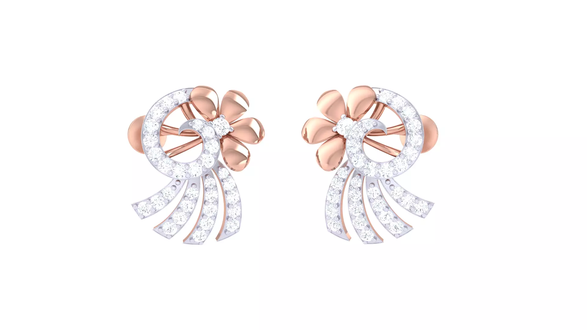 Women Long Earring 3dm STL OBJ FBX Renders Details 3D print model_0