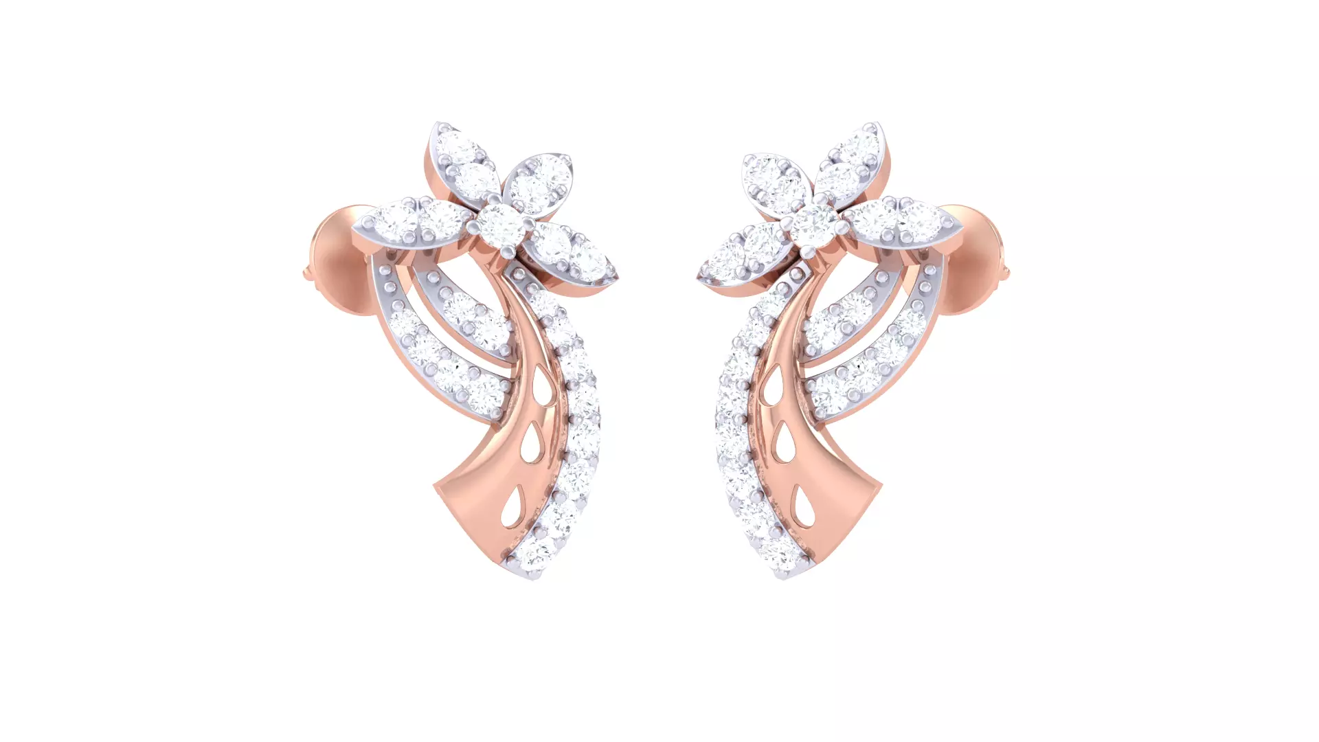 Women Long Earring 3dm STL OBJ FBX Renders Details 3D print model_0