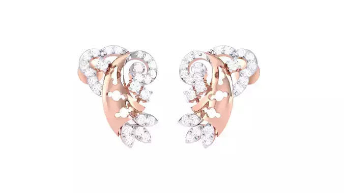 Women Long Earring 3dm STL OBJ FBX Renders Details 3D print model