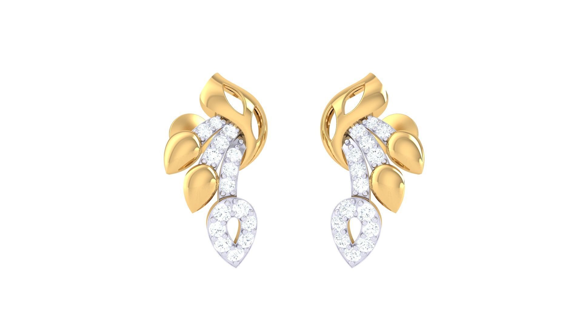 Women Long Earring 3dm STL OBJ FBX Renders Details 3D print model_2