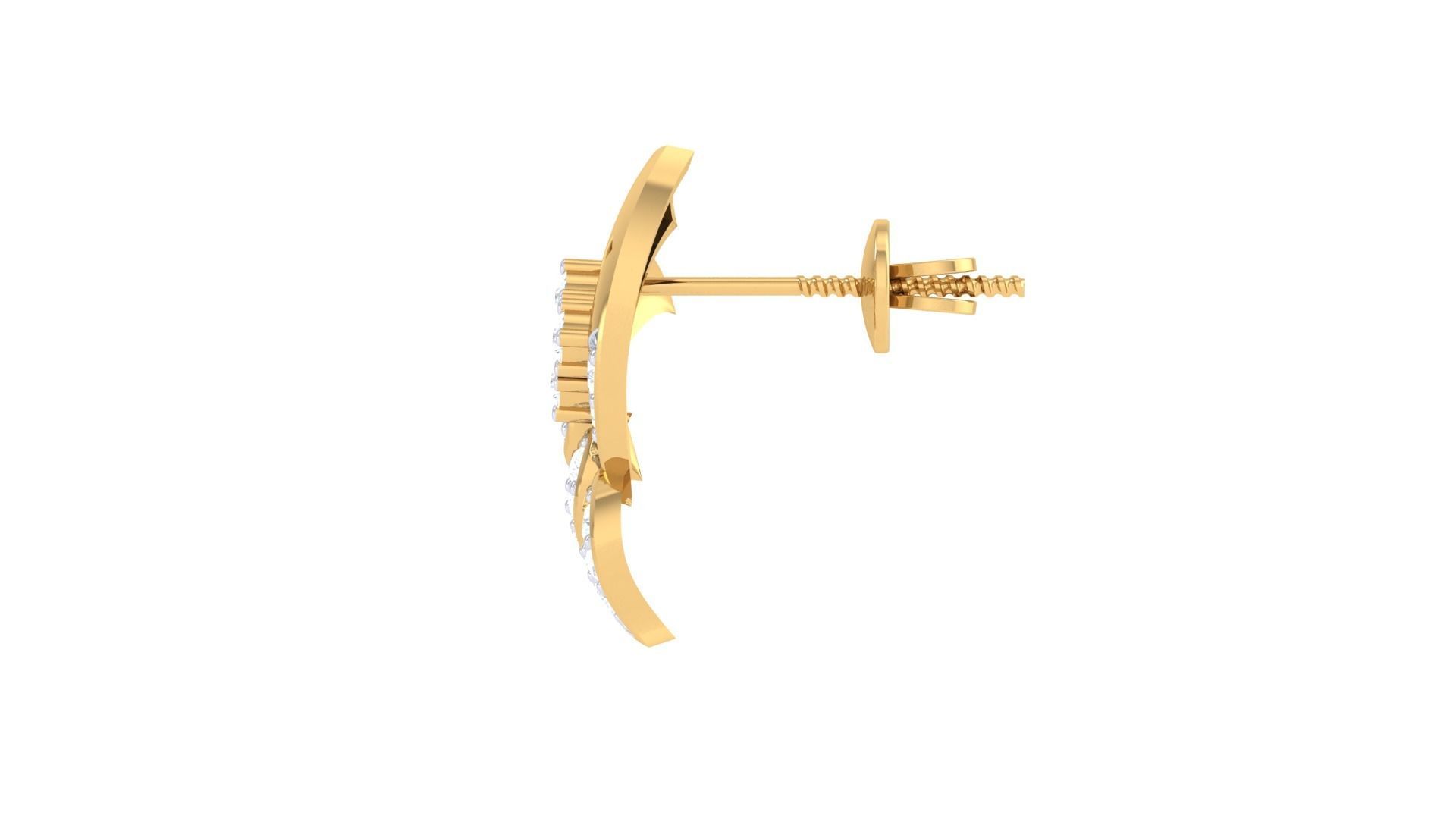 Women Long Earring 3dm STL OBJ FBX Renders Details 3D print model_4