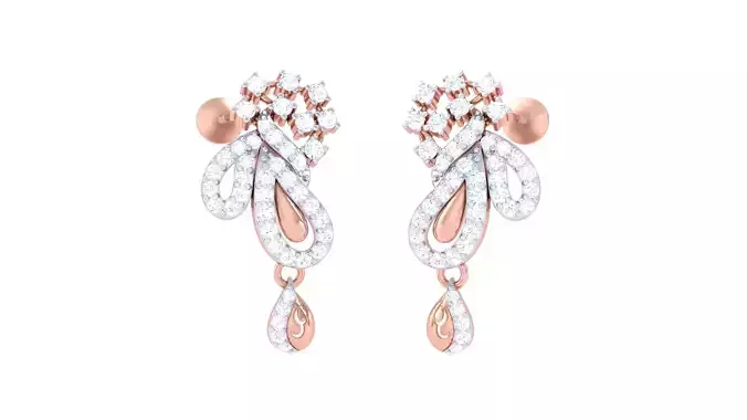 Women Long Earring 3dm STL OBJ FBX Renders Details 3D print model Women Long Earring 3dm STL OBJ FBX Renders Details 3D print model