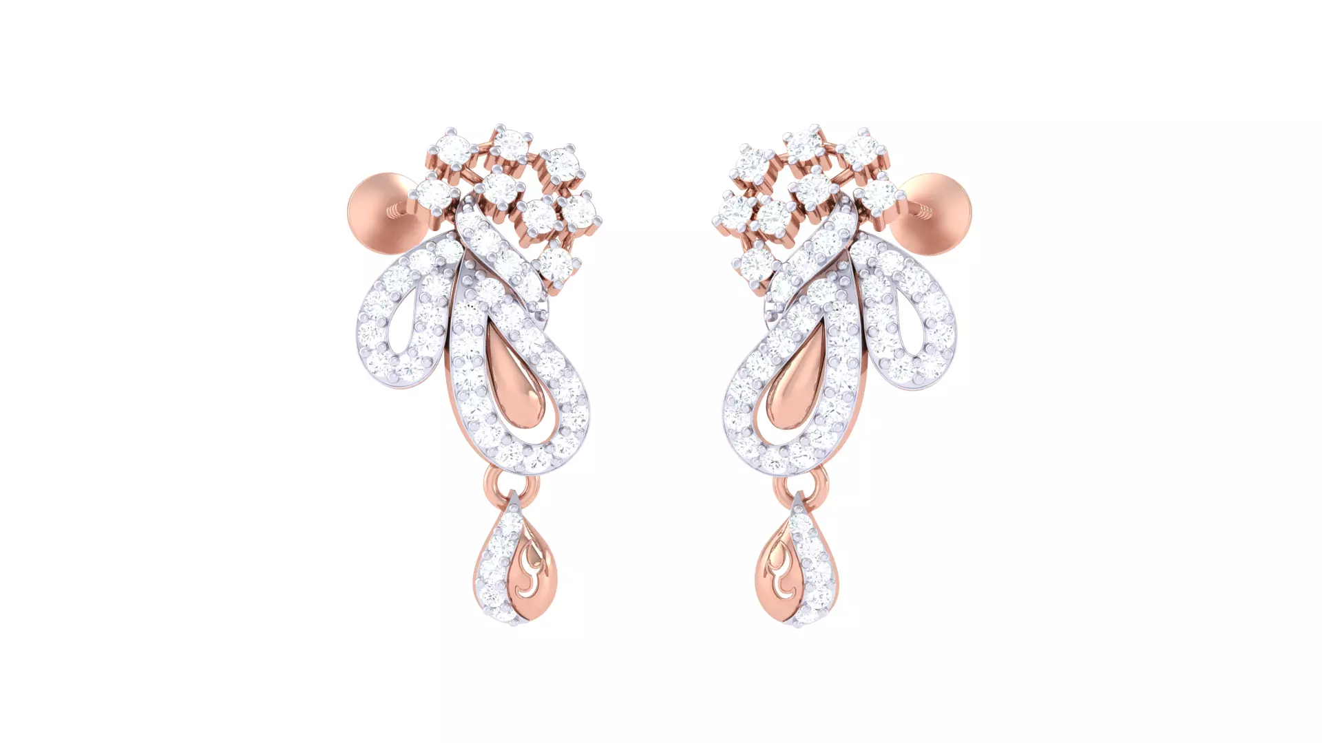 Women Long Earring 3dm STL OBJ FBX Renders Details 3D print model_0