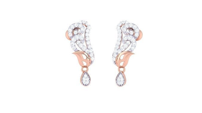 Women Long Earring 3dm STL OBJ FBX Renders Details 3D print model