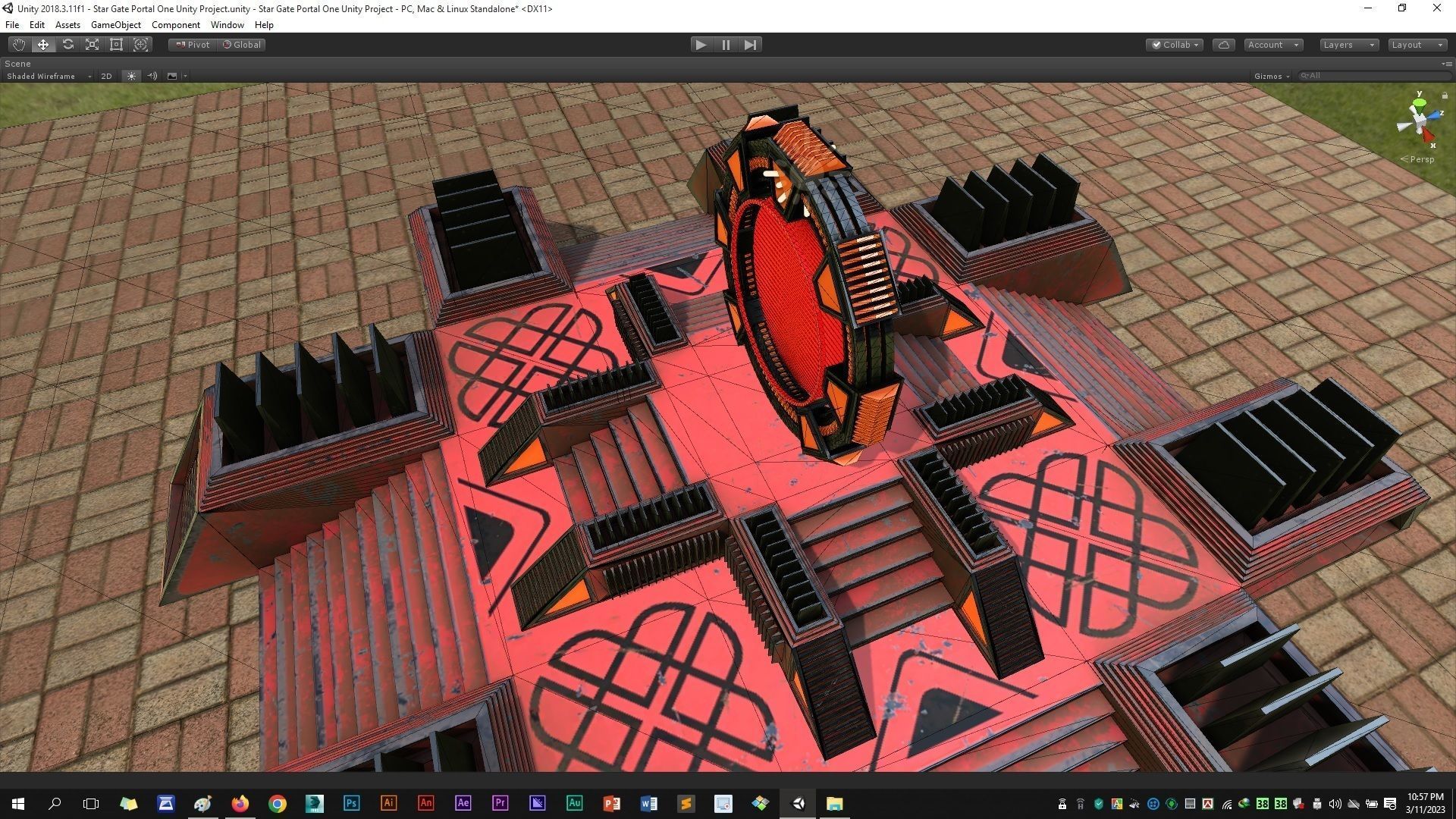 Star Gate Portal One Low-poly 3D model_24