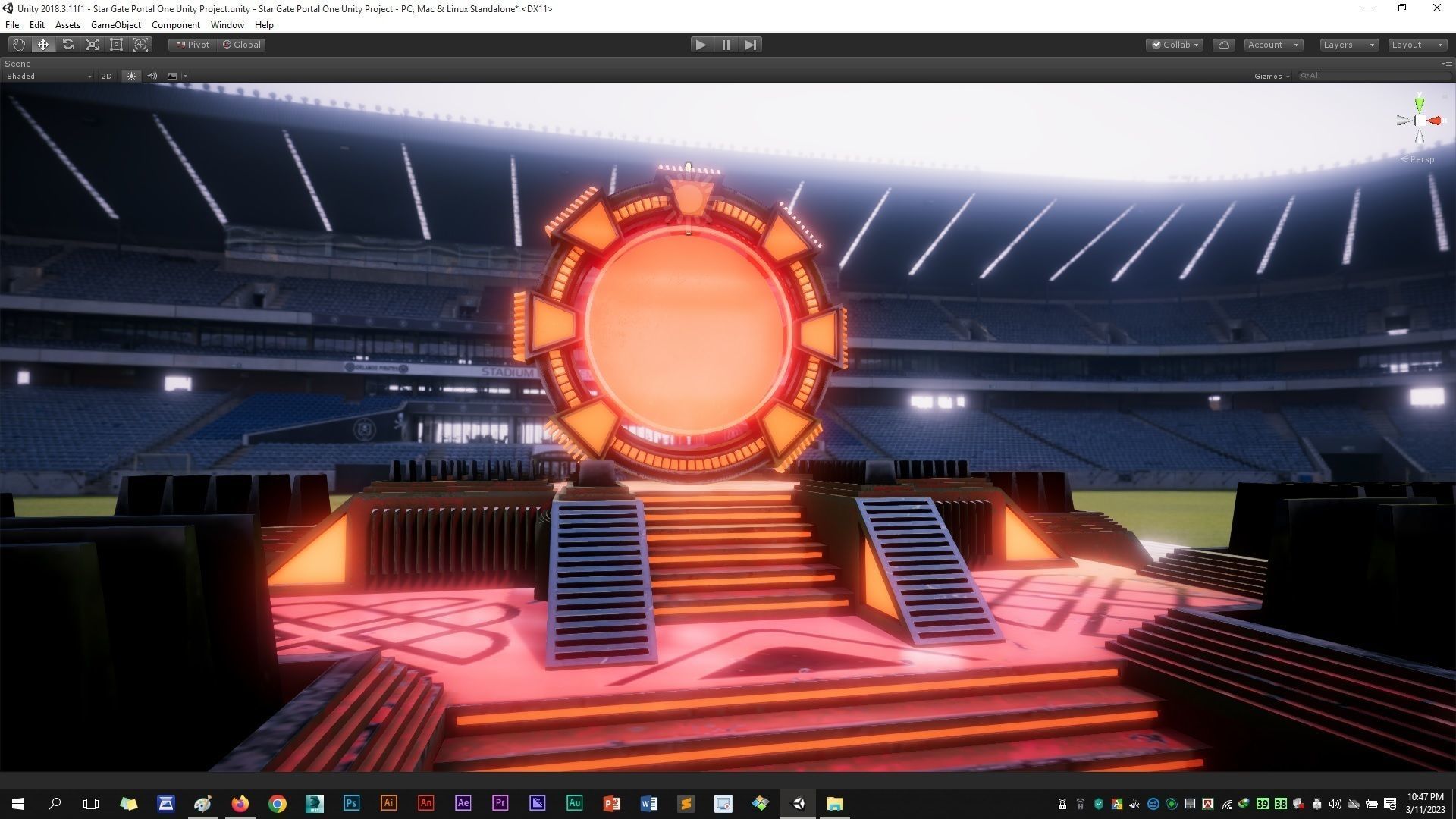 Star Gate Portal One Low-poly 3D model_15