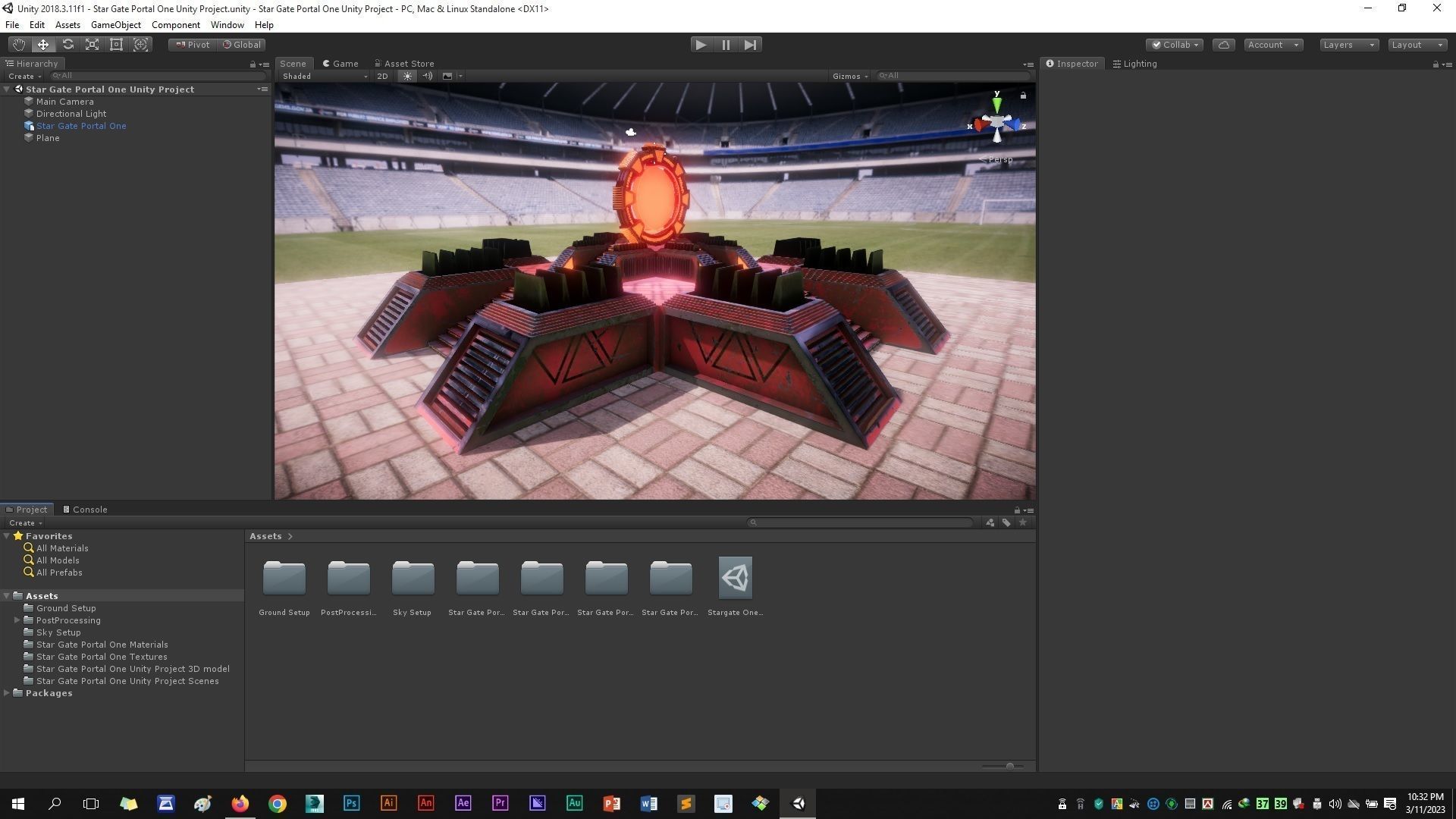 Star Gate Portal One Low-poly 3D model_8